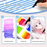 Gambar New 24/30/36/48/60/80/100/120/168 Double-tip Painting Pen Alcohol Marker Color Marker Pen Permanent Art Marker Children Painting, Sketch, Coloring, Highlight, Illustration, Animation Design Art Office School Supply dari Moonlit River undefined 5 Tokopedia
