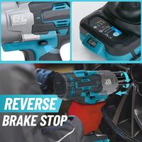 Gambar 2100N.M Brushless Cordless Electric Impact Wrench Rechargeable 3/4" Power Tools Compatible Makita 18V Battery dari Akanshop24 undefined 5 Tokopedia