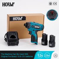 Gambar Hormy Electric Screwdriver Cordless Impact Drill Hammer 2-Speed Wireless Mini Hand Driver Wrench Power Tool For Bosch Battery dari Akanshop24 undefined 3 Tokopedia