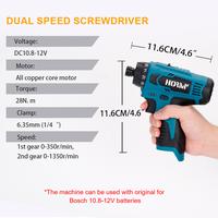 Gambar Hormy Electric Screwdriver Cordless Impact Drill Hammer 2-Speed Wireless Mini Hand Driver Wrench Power Tool For Bosch Battery dari Akanshop24 undefined 1 Tokopedia