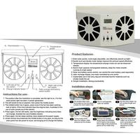 Gambar Car Auto Air Vent Cool Fan Solar Sun Power Portable Cooler Radiato with Display Ventilation System Without Battery 2W dari Vienix Store undefined 5 Tokopedia