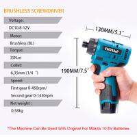 Gambar Brushless Electric Screwdriver 12V Cordless Impact Drill Power Driver Rechargeable Adjust Torque  Wrench Tool For Makita Battery dari Akanshop24 undefined 4 Tokopedia