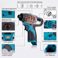 Gambar Hormy Cordless Electric Drill Electric Screwdriver Hand Driver Wrench Speed Adjustable No Battery Motor Power Tool For Bosch 12V dari Akanshop24 undefined 4 Tokopedia
