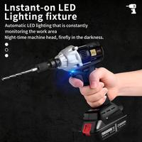 Gambar LUXIANZI 18.5V Brushless Cordless Electric Impact Wrench With LED 580N 8500MA Battery Rechargeable Drill Screwdriver Power Tools dari Akanshop24 undefined 4 Tokopedia