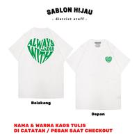 Gambar Districtstuff Kaos Couple Bucin Pasangan Sablon Custom Always With - Sablon Hitam, XL - Basic dari District Stuff undefined 4 Tokopedia