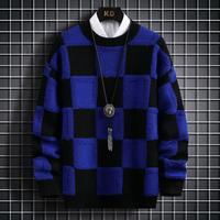 Gambar Brand Clothing Men Loose Knit Sweaters Men's High Quality Round Neck dari water melow undefined 2 Tokopedia