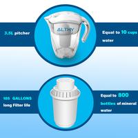 Gambar ALTHY 3.5L Mineral Alkaline Water Pitcher Filter - 400L Long-Life Filters - Alkalizer Purifier Filtration System +pH -ORP dari ICEUT undefined 4 Tokopedia