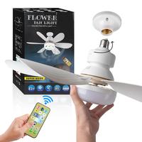 Gambar LED 52cm ceiling fan light E27 with remote control dimming, suitable for living room, bedroom, kitchen and home use, 85-265V dari ICEUT undefined 1 Tokopedia