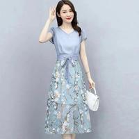 Gambar baru gaun bunga fashion pinggang Prancis rok panjang tipis/dress bunga dari gerymp undefined 1 Tokopedia