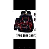 Gambar tas anak laki - tas anak Spiderman - tas sekolah anak laki - ransel sekolah anak laki (BONUS TOPI & JAM LED) dari siskapatnershop undefined 2 Tokopedia