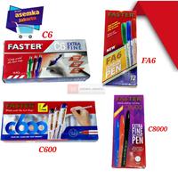 Gambar Pulpen Faster C6 C600 FA6 C8 EC3 C6 Ballpoint new bolpen pen 12pcs dari JamanBook undefined 2 Tokopedia