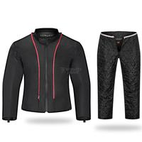 Gambar Jaket Motor Tahan Air + Pelindung Celana Setelan Pakaian Touring Set - SQ-001 Black Jacket, XL dari YASO MOTO undefined 3 Tokopedia