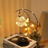 Gambar 1 PC Moon-shaped Night Lamp with Ball Decorations - Battery Powered for Bedroom Atmosphere - Perfect Valentine's Day Or Holiday dari Cahayaning Artha undefined 3 Tokopedia