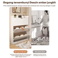 Gambar Lemari Sepatu Rak Sepatu Kayu Rak Sepatu Lemari Sepatu Tertutup Lemari Sepatu Minimalis Rak Sepatu Susun 90*17*120CM[ Garansi lima tahun ] - Putih70*17*120c dari JOY STIKY undefined 2 Tokopedia