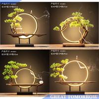 Gambar GT Dekorasi Bunga Dengan Lampu LED Super bagus lampu LED Zen Cina lingkaran dekorasi Feng Shui ruang tamu dekorasi kantor - Style 12 dari Great Tomorrow undefined 1 Tokopedia