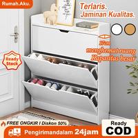Gambar Lemari Sepatu Rak Sepatu Kayu Rak Sepatu Lemari Sepatu Tertutup Lemari Sepatu Minimalis Rak Sepatu Susun 90*17*120CM[ Garansi lima tahun ] - Putih70*17*120c dari JOY STIKY undefined 1 Tokopedia