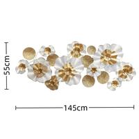 Gambar GT Dekorasi Dinding Ruang Tamu Ruang Makan Kamar Tidur Besar Dekorasi Dinding Bunga Tiga Dimensi Logam Gaya Eropa - white/gold dari Great Tomorrow undefined 2 Tokopedia