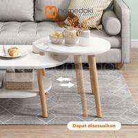 Gambar Homedoki Meja Tamu Minimalis / Meja Kopi / Coffee table / meja kayu / meja makan - L-Kayu dari Homedoki Store undefined 5 Tokopedia