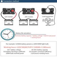 Gambar Pure Sine W-ave Inverter DC12V to AC110 220V AC Adapter 3000W Plug Outlet Converter Power Outage Car Electronics Accessories dari Chaana1 undefined 5 Tokopedia