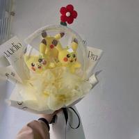 Gambar Cartoon Pokemon Pikachu Plush Bouquet Kawaii Plushie Toy Stuffed Doll dari wik manajemen store undefined 4 Tokopedia