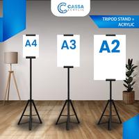 Gambar L14 【CASSA】TRIPOD STAND / BANNER DISPLAY / TIANG IKLAN BAR^.^E DISPLAY AKRILIK - A3 dari Studio97 undefined 3 Tokopedia