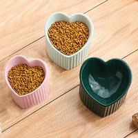 Gambar Pet Heart Shaped Feeding Bowl Ceramic Tilted Elevated Cats Bowl 14cm Handmade Cat Dog Feeder Suitable Pet Feeding Supplies dari Kanjje undefined 4 Tokopedia
