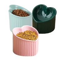Gambar Pet Heart Shaped Feeding Bowl Ceramic Tilted Elevated Cats Bowl 14cm Handmade Cat Dog Feeder Suitable Pet Feeding Supplies dari Kanjje undefined 5 Tokopedia