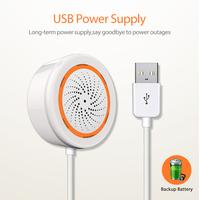 Gambar Tuya ZigBee Smart Siren Wireless Battery Powered 90dB Loud Light Alarm with Temperature Humidity for Tuya Home Security System dari Quest Labs undefined 3 Tokopedia