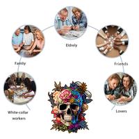 Gambar EF Skull Wooden Jigsaw Puzzles Art Unique Animal Shaped Pieces Stre dari electro faqss undefined 3 Tokopedia