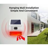 Gambar ACJ 433MHZ Wireless Outdoor Solar Alarm Horn Sound Light Flash Alarm Siren for Home Burglar Security Alarm System High Decibel dari Sense Wave undefined 1 Tokopedia