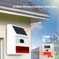 Gambar ACJ 433MHZ Wireless Outdoor Solar Alarm Horn Sound Light Flash Alarm Siren for Home Burglar Security Alarm System High Decibel dari Sense Wave undefined 3 Tokopedia