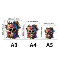 Gambar EF Skull Wooden Jigsaw Puzzles Art Unique Animal Shaped Pieces Stre dari electro faqss undefined 2 Tokopedia