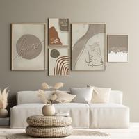 Gambar 1 Set Hiasan Dinding 5 Frame / Poster Kaligrafi Islami desain Abstract Boho Earthy Tone / Frame kayu dan art print ukuran 20x30 cm & 40x60 cm / Islamic Home Decor / Poster Islami kamar anak / Lukisan kaligrafi arab minimalist abstract dari toko epul 98 undefined 1 Tokopedia
