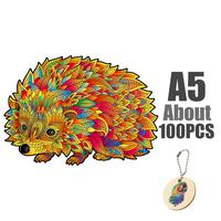 Gambar EF Unique Wooden Animal Jigsaw Puzzles Flame Hedgehog Puzzle Gift In dari electro faqss undefined 3 Tokopedia