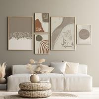 Gambar 1 Set Hiasan Dinding 5 Frame / Poster Kaligrafi Islami desain Abstract Boho Earthy Tone / Frame kayu dan art print ukuran 20x30 cm & 40x60 cm / Islamic Home Decor / Poster Islami kamar anak / Lukisan kaligrafi arab minimalist abstract dari toko epul 98 undefined 3 Tokopedia