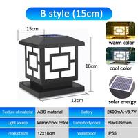 Gambar Outdoor Post Lights,IP65 Waterproof Solar Stigma Lamp,LED Bulb Included,Lawn Landscape Pillar Head Lamp Garden, Patio, Pathway dari SIGAR TENAN undefined 3 Tokopedia
