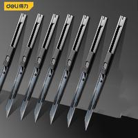 Gambar Deli Utility Knife SK5 Carbon Steel Retractable Box Cutter 30° Small Craft Cutting Tools Work sharp Art Supplies Office Gadgets dari raurstoree undefined 1 Tokopedia
