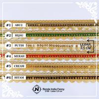 Gambar RENDA FANCY 2199 PER ROLL pita renda ribbon lace trim sequin india bunga bordir permata payet diamond mote aksesoris fashion wanita wedding pengantin hijab gamis kebaya kostum tari dari MISBAH RAYA undefined 4 Tokopedia
