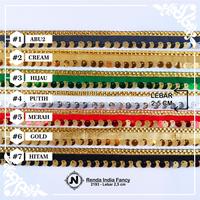 Gambar RENDA FANCY LF2193 PER ROLL pita renda ribbon lace trim rumbai tile giper rajut india 3d bunga bordir kecil emas permata payet diamond mote mutiara aksesoris fashion baju wanita wedding pengantin hijab gamis kebaya kostum tari dari MISBAH RAYA undefined 4 Tokopedia