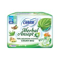 Gambar CHARM HERBAL ANSEPT+ WING 26 CM 14 PADS dari Kimia Farma Apotek Official undefined 2 Tokopedia