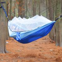 Gambar Portable Travel Outdoor Camping Hanging Sleeping Single and Double Hammock with Mosquito Net Hammock Chair Outdoor Furniture dari sagara toy`s undefined 5 Tokopedia