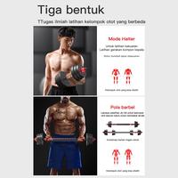 Gambar 【Terbaru 2023】 Dumbbell Set 20KG+ Kettlebell Fitness Equipment 6 in 1 Barbell Set dari Ordioz undefined 2 Tokopedia
