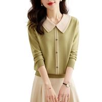 Gambar SN Women Clothing Simple Solid Sweet Knitted Tops Spring Daily Casua dari Simetris Notes undefined 5 Tokopedia