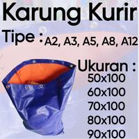 Gambar Karung Kurir / Tas Kurir / Karung Terpal, Serbaguna UK L 80cm T 1m - A3 Agak Tipis, 60x100 dari Toko Gungdi Murah undefined 5 Tokopedia
