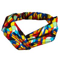 Gambar African Headbands Boho Print Twist Knot Elastic Hair Bands Wide dari Leonchip undefined 3 Tokopedia