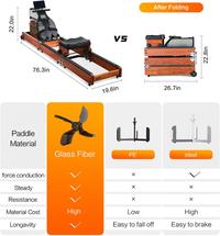 Gambar Gym Equipment Rowing Machine Wooden Water Rower Cardio Training Workout dari Malviya store undefined 5 Tokopedia