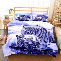 Gambar Cartoon Tiger Pattern Duvet Cover Set Bedding for Aldult Kids Bed Set dari ajristore099 undefined 3 Tokopedia
