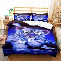Gambar Cartoon Tiger Pattern Duvet Cover Set Bedding for Aldult Kids Bed Set dari ajristore099 undefined 4 Tokopedia