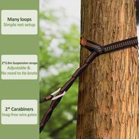 Gambar Camping  hammocks for outdoor furniture garden swings hanging hammocks with tree friendly straps and 16 loops sleeping hammocks dari sagara toy`s undefined 4 Tokopedia