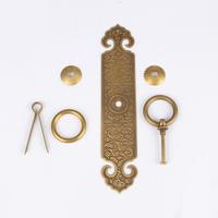 Gambar Decorative Furniture Fittings Chinese Furniture Brass Hardware Cabinet Door Strip Pull Handle Knob 2PCS dari Specialized Equity undefined 5 Tokopedia